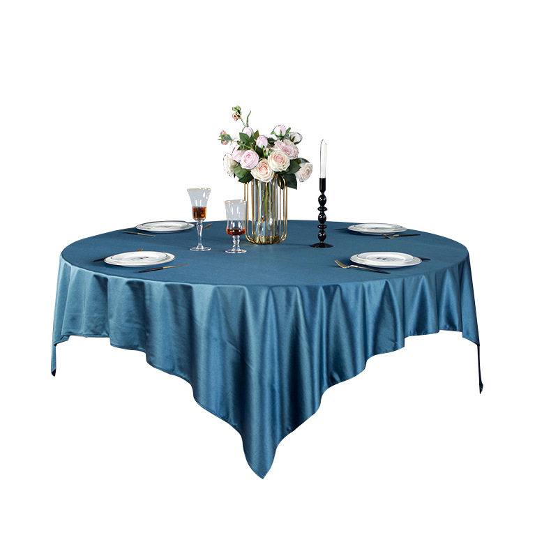 Față de masă rotundă pentru hotel, material textil, stil simplu și modern, model monocrom, rezistent la temperaturi înalte