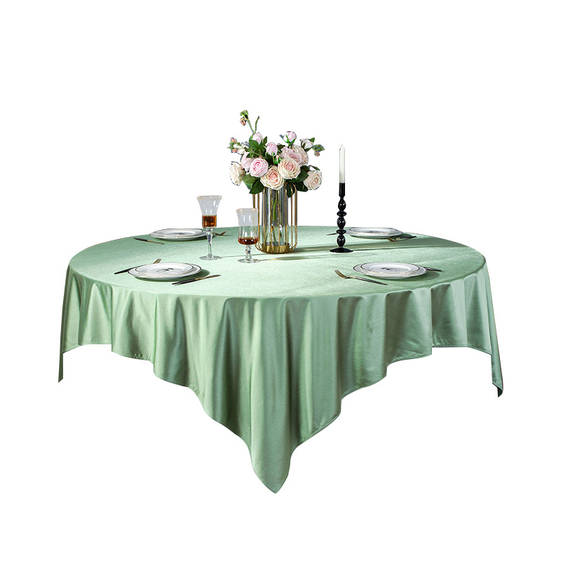 Față de masă rotundă pentru hotel, material textil, stil simplu și modern, model monocrom, rezistent la temperaturi înalte