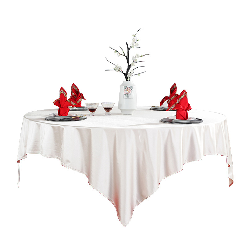 Față de masă rotundă pentru hotel, material textil, stil simplu și modern, model monocrom, rezistent la temperaturi înalte