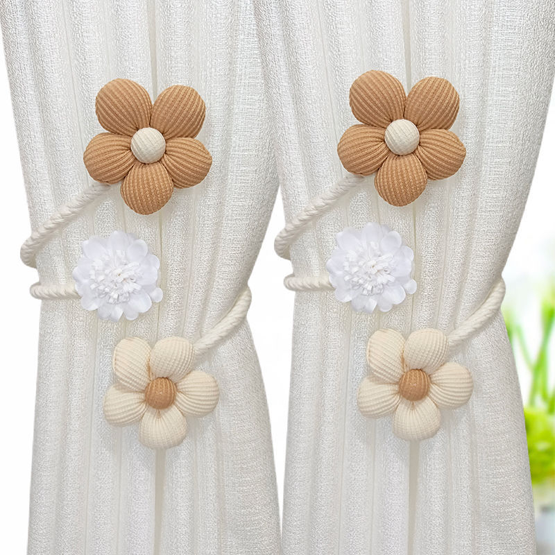 Unique audinio užuolaidų dirželiai su lenkiamais laikikliais ir pakabinimo priedais