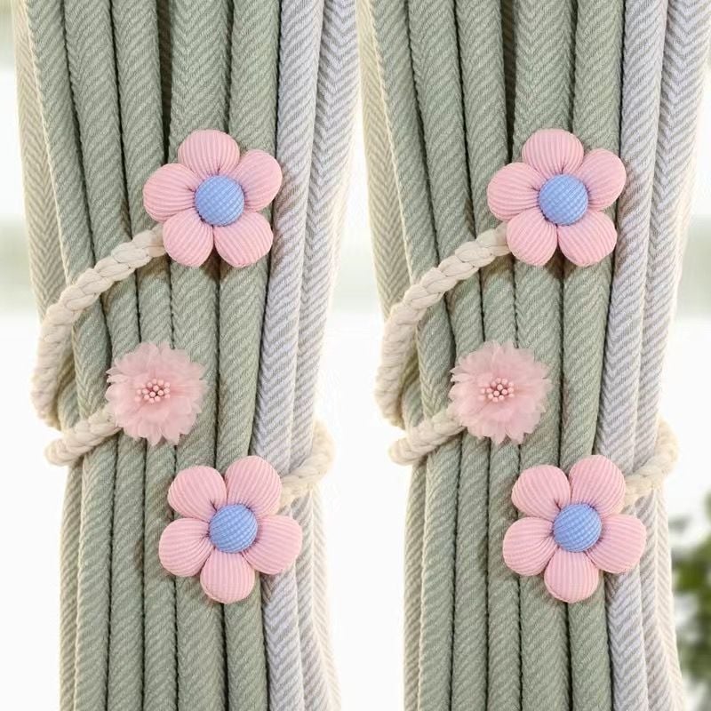 Unique audinio užuolaidų dirželiai su lenkiamais laikikliais ir pakabinimo priedais