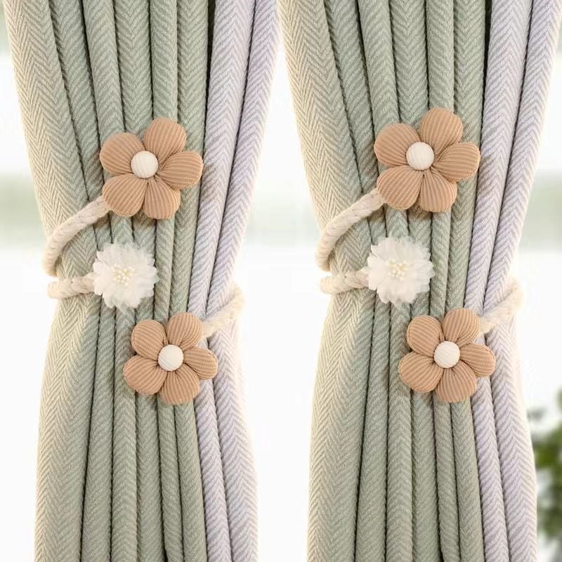 Unique audinio užuolaidų dirželiai su lenkiamais laikikliais ir pakabinimo priedais