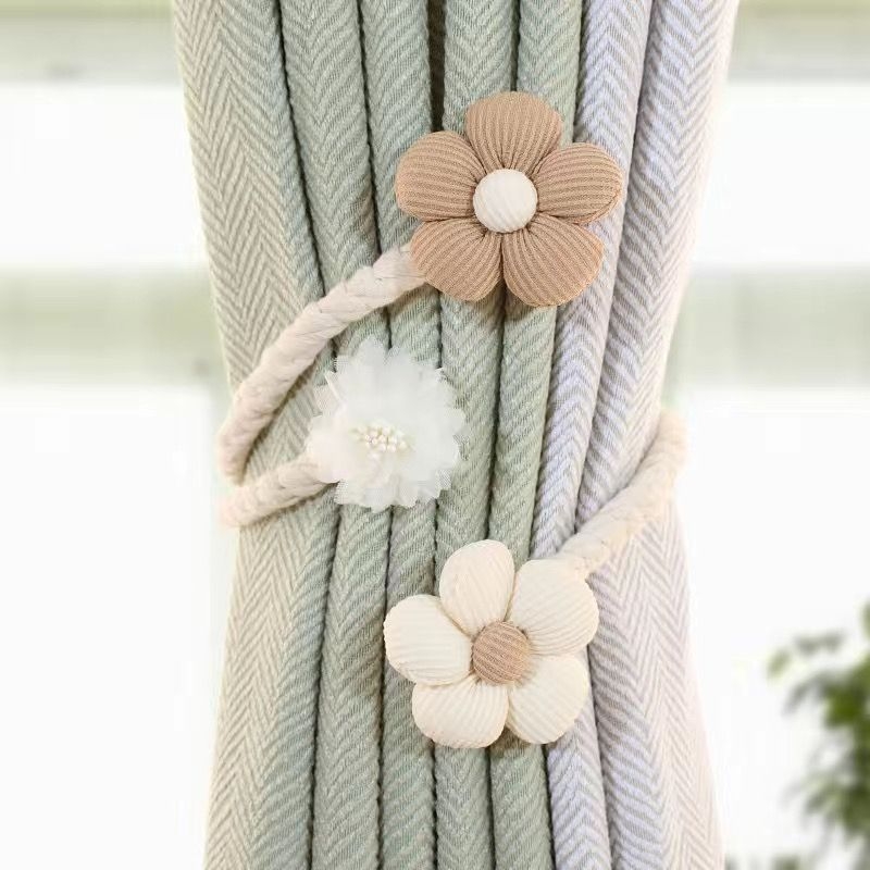 Unique audinio užuolaidų dirželiai su lenkiamais laikikliais ir pakabinimo priedais