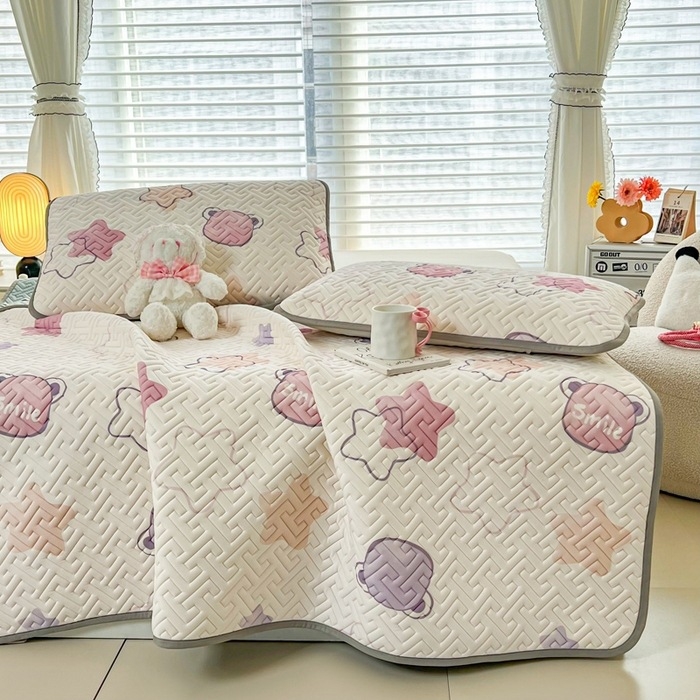 3 dalių natūralaus latekso aušinančio kilimėlių rinkinys – latekso kiekis 90%+; spausdinta apdaila; šiuolaikiškas minimalistinis stilius