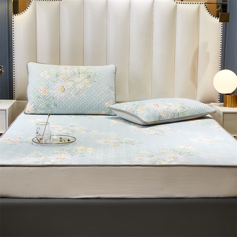 3 dalių natūralaus latekso aušinančio kilimėlių rinkinys – latekso kiekis 90%+; spausdinta apdaila; šiuolaikiškas minimalistinis stilius