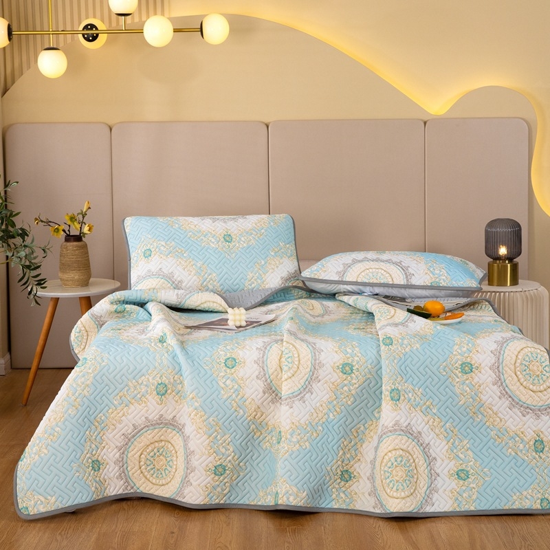 3 dalių natūralaus latekso aušinančio kilimėlių rinkinys – latekso kiekis 90%+; spausdinta apdaila; šiuolaikiškas minimalistinis stilius