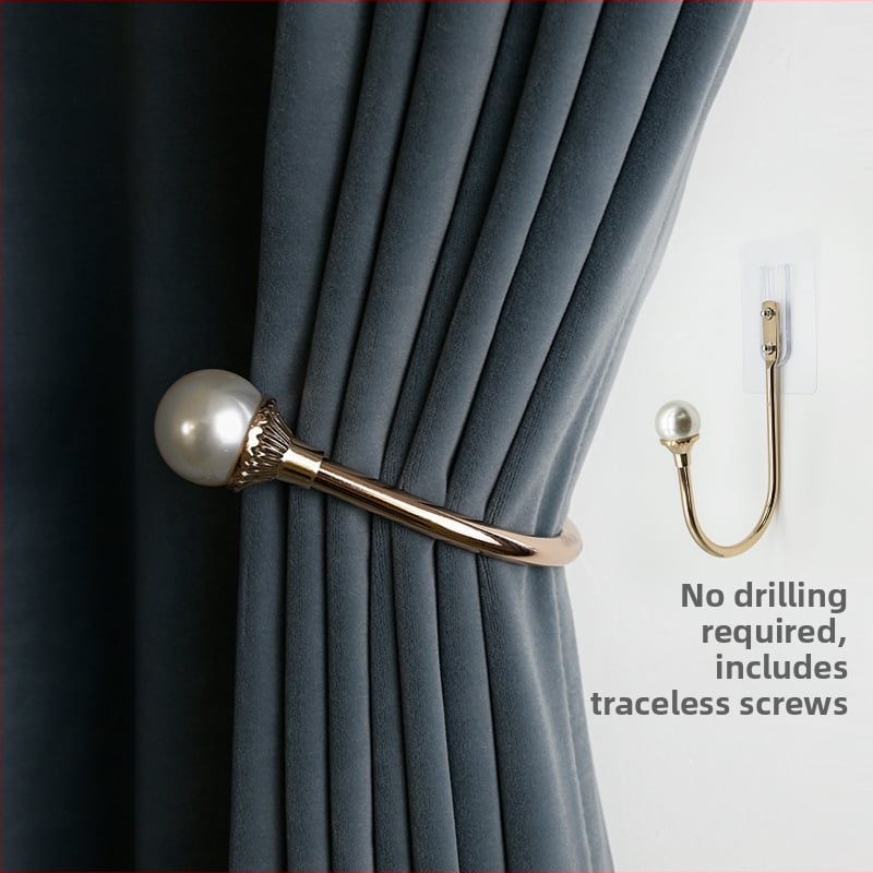 U formos užuolaidų kabliukai be gręžimo sieniniam tvirtinimui – audinys, paprastas ir šiuolaikiškas stilius