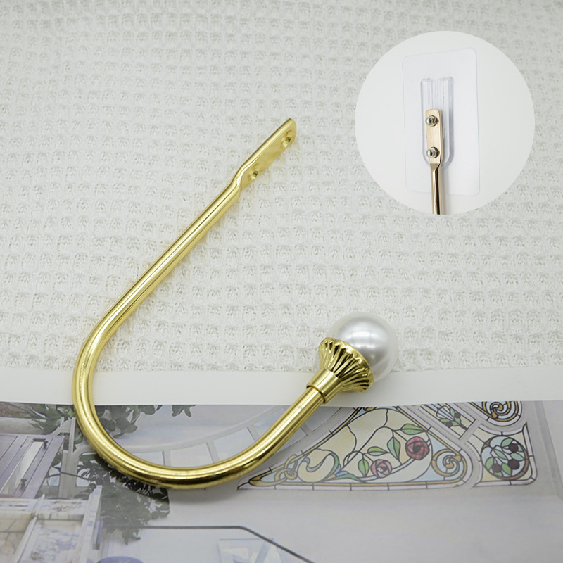 U formos užuolaidų kabliukai be gręžimo sieniniam tvirtinimui – audinys, paprastas ir šiuolaikiškas stilius