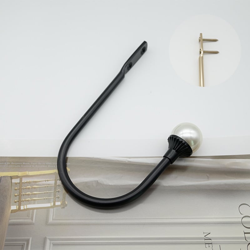 U formos užuolaidų kabliukai be gręžimo sieniniam tvirtinimui – audinys, paprastas ir šiuolaikiškas stilius