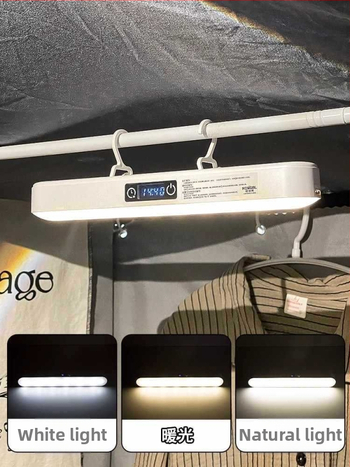 Naktinė lemputė šalia lovos su ABS gaubtu, balsinis valdymas, įmontuota baterija, įtampa iki 36V, CRI ≥95