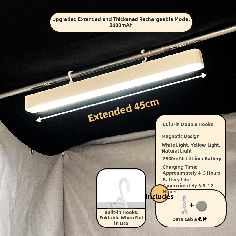 Naktinė lemputė šalia lovos su ABS gaubtu, balsinis valdymas, įmontuota baterija, įtampa iki 36V, CRI ≥95