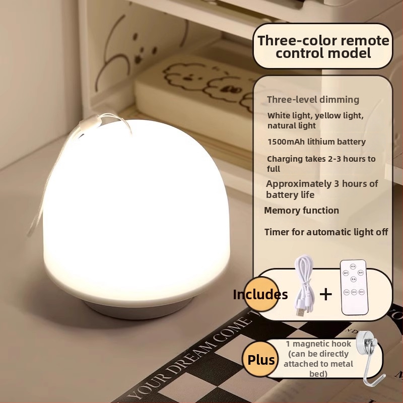 Naktinė lemputė šalia lovos su ABS gaubtu, balsinis valdymas, įmontuota baterija, įtampa iki 36V, CRI ≥95