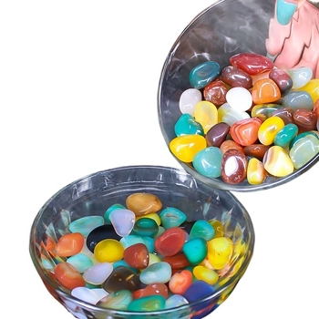 Χαλικά αχάτη για διακόσμηση ενυδρείου (Κρύσταλλος: αχάτης; Εμφάνιση: ωμός λίθος; Χρήση: διακόσμηση ενυδρείου)