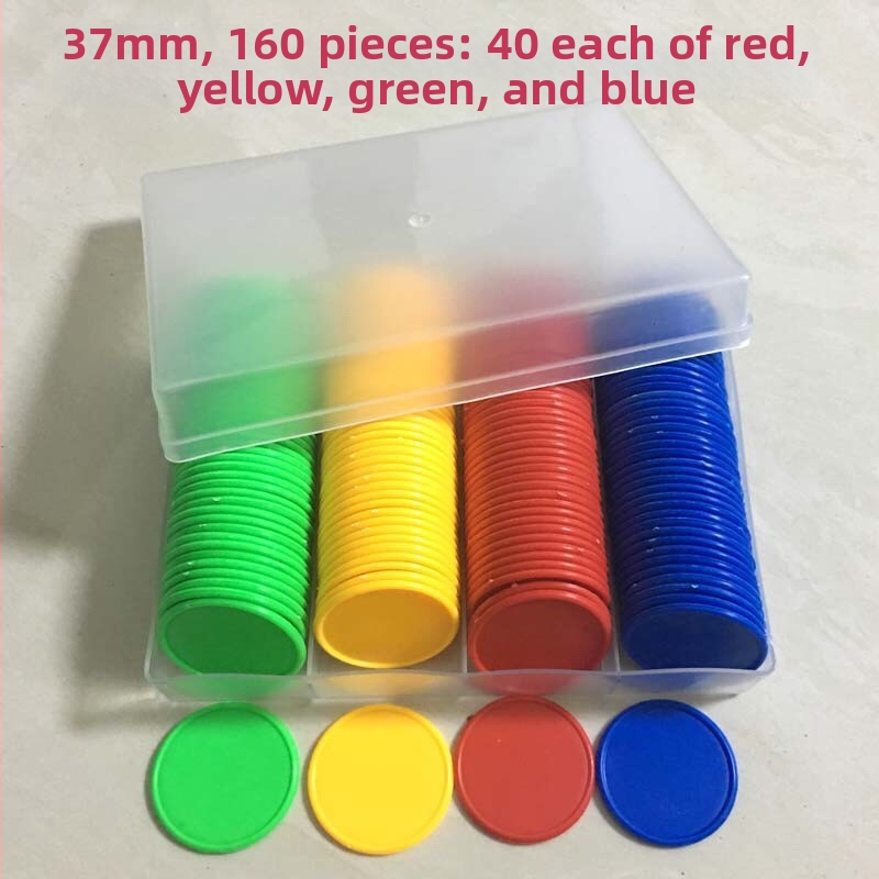 Mahjongi žetoonid – tühjad, väärtuseta, ümmargused kettad, 1 mm paksus