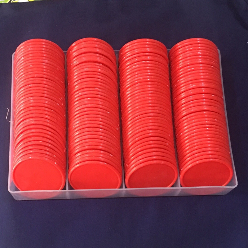 Mahjongi žetoonid – tühjad, väärtuseta, ümmargused kettad, 1 mm paksus