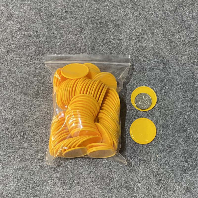 Mahjongi žetoonid – tühjad, väärtuseta, ümmargused kettad, 1 mm paksus