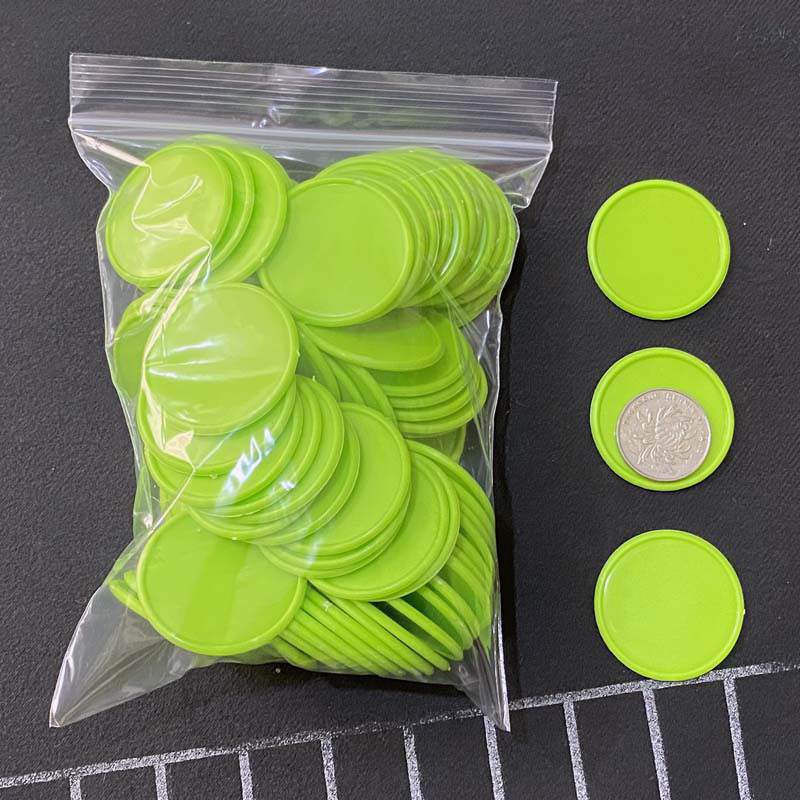 Mahjongi žetoonid – tühjad, väärtuseta, ümmargused kettad, 1 mm paksus