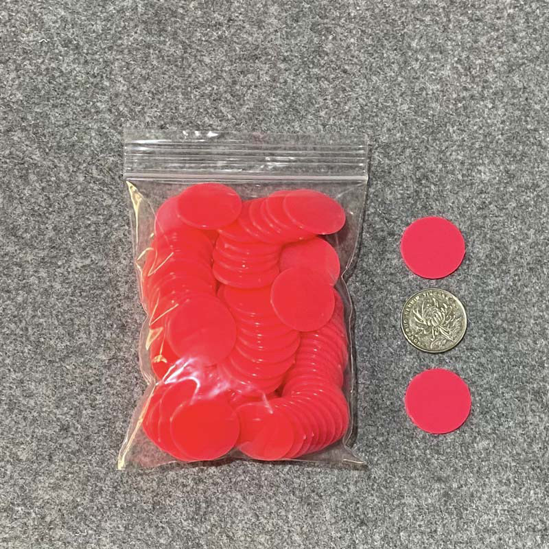 Mahjongi žetoonid – tühjad, väärtuseta, ümmargused kettad, 1 mm paksus