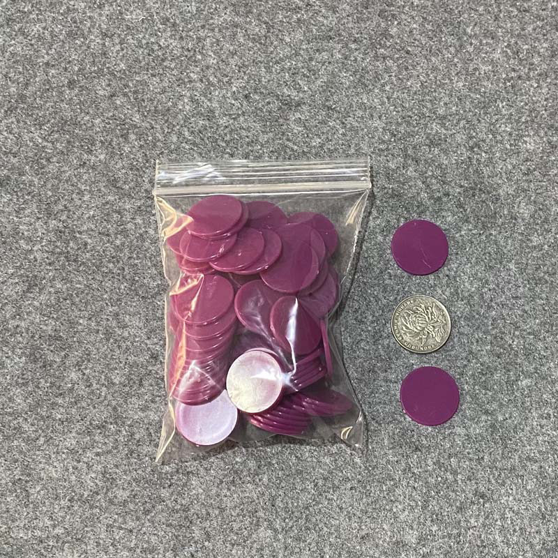 Mahjongi žetoonid – tühjad, väärtuseta, ümmargused kettad, 1 mm paksus