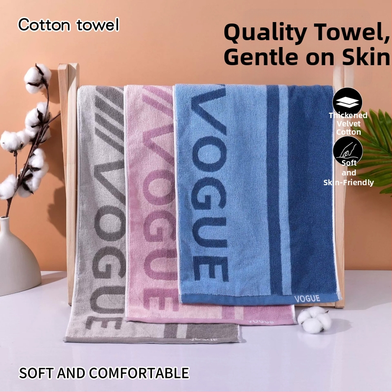 Medvilninis veido rankšluostis suaugusiems, storas ir sugeriančios, logotipo pritaikymas; siūlai 32s; svoris 100–120 g; apdaila: siuvimas, džakardas