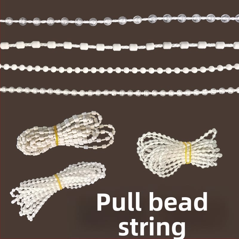 Κορδόνι κουρτινών με χάντρες για ρολοκουρτίνες, άξονας περιστροφής επάνω-κάτω, χειροκίνητος μηχανισμός έλξης, ύφασμα από μετάξι, κωδ. F96T58S85MMJ7J