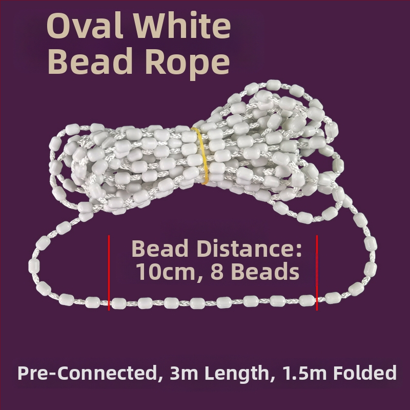 Κορδόνι κουρτινών με χάντρες για ρολοκουρτίνες, άξονας περιστροφής επάνω-κάτω, χειροκίνητος μηχανισμός έλξης, ύφασμα από μετάξι, κωδ. F96T58S85MMJ7J