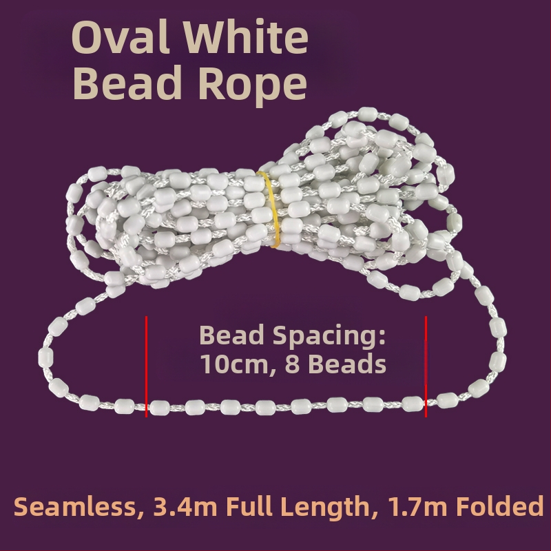 Κορδόνι κουρτινών με χάντρες για ρολοκουρτίνες, άξονας περιστροφής επάνω-κάτω, χειροκίνητος μηχανισμός έλξης, ύφασμα από μετάξι, κωδ. F96T58S85MMJ7J