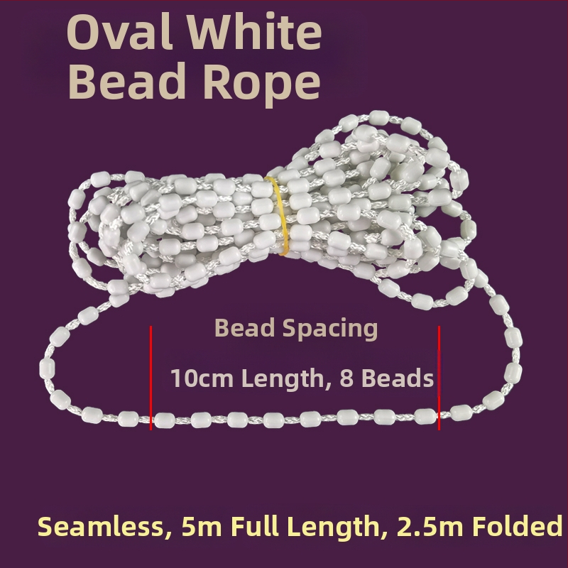 Κορδόνι κουρτινών με χάντρες για ρολοκουρτίνες, άξονας περιστροφής επάνω-κάτω, χειροκίνητος μηχανισμός έλξης, ύφασμα από μετάξι, κωδ. F96T58S85MMJ7J