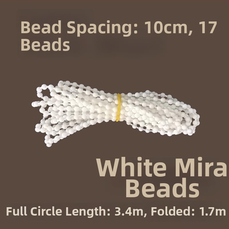 Κορδόνι κουρτινών με χάντρες για ρολοκουρτίνες, άξονας περιστροφής επάνω-κάτω, χειροκίνητος μηχανισμός έλξης, ύφασμα από μετάξι, κωδ. F96T58S85MMJ7J