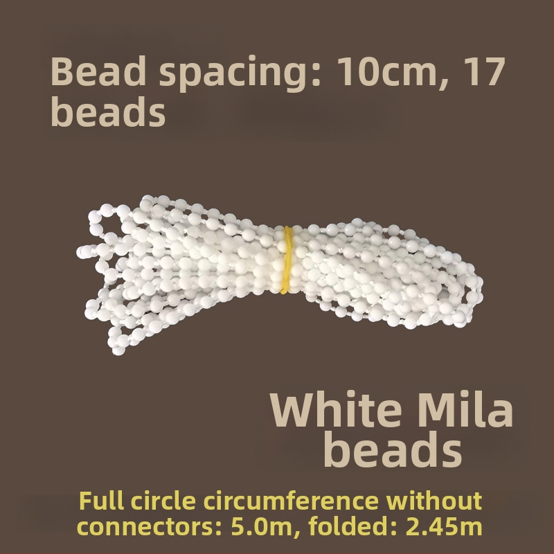 Κορδόνι κουρτινών με χάντρες για ρολοκουρτίνες, άξονας περιστροφής επάνω-κάτω, χειροκίνητος μηχανισμός έλξης, ύφασμα από μετάξι, κωδ. F96T58S85MMJ7J