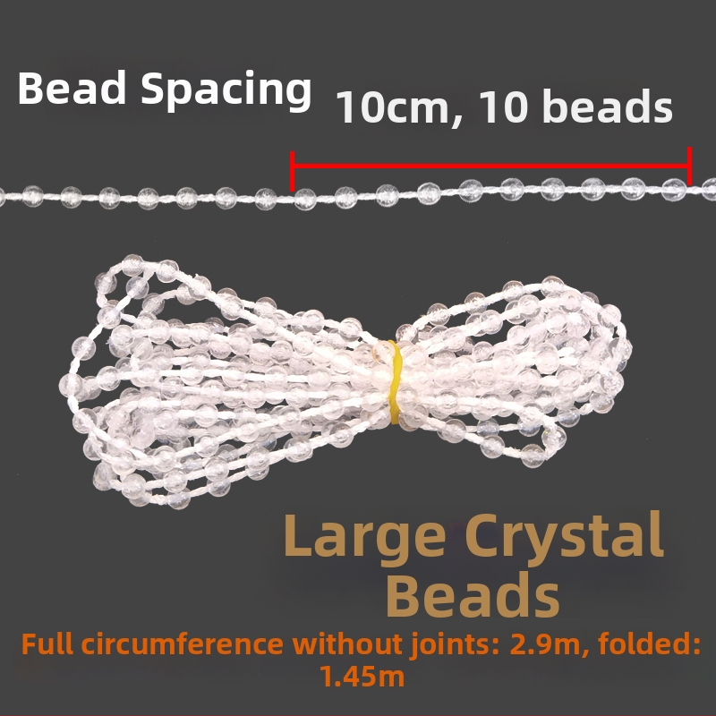 Κορδόνι κουρτινών με χάντρες για ρολοκουρτίνες, άξονας περιστροφής επάνω-κάτω, χειροκίνητος μηχανισμός έλξης, ύφασμα από μετάξι, κωδ. F96T58S85MMJ7J