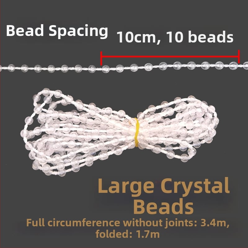 Κορδόνι κουρτινών με χάντρες για ρολοκουρτίνες, άξονας περιστροφής επάνω-κάτω, χειροκίνητος μηχανισμός έλξης, ύφασμα από μετάξι, κωδ. F96T58S85MMJ7J