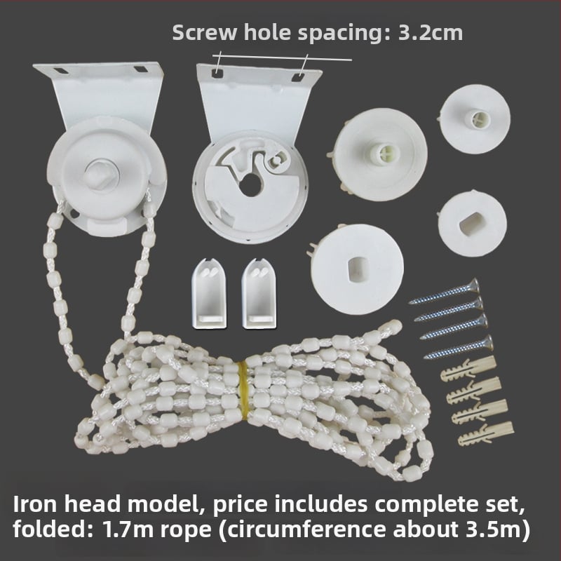 Κορδόνι κουρτινών με χάντρες για ρολοκουρτίνες, άξονας περιστροφής επάνω-κάτω, χειροκίνητος μηχανισμός έλξης, ύφασμα από μετάξι, κωδ. F96T58S85MMJ7J