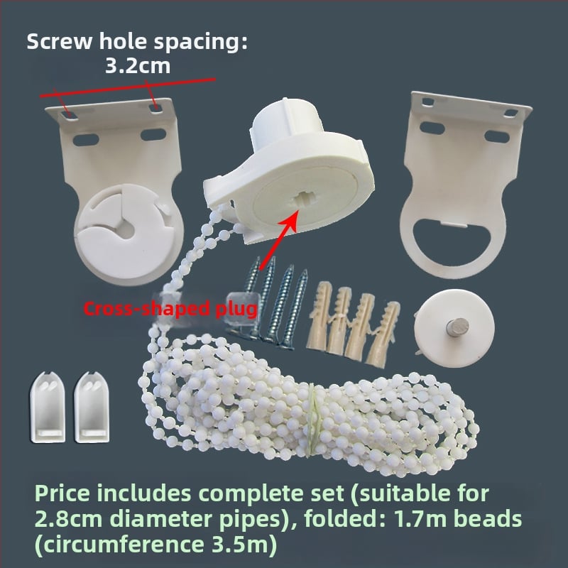 Κορδόνι κουρτινών με χάντρες για ρολοκουρτίνες, άξονας περιστροφής επάνω-κάτω, χειροκίνητος μηχανισμός έλξης, ύφασμα από μετάξι, κωδ. F96T58S85MMJ7J