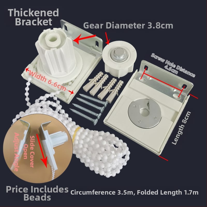 Κορδόνι κουρτινών με χάντρες για ρολοκουρτίνες, άξονας περιστροφής επάνω-κάτω, χειροκίνητος μηχανισμός έλξης, ύφασμα από μετάξι, κωδ. F96T58S85MMJ7J