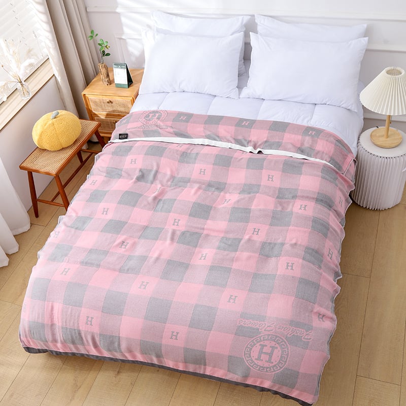 Bambuko pluošto antklodė – vasara, geometrinis raštas, pastoralinio stiliaus, 500–799 g