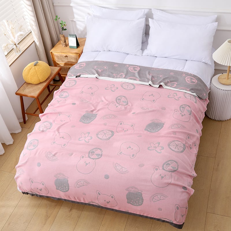 Bambuko pluošto antklodė – vasara, geometrinis raštas, pastoralinio stiliaus, 500–799 g