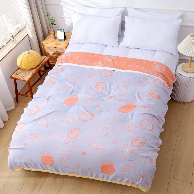 Bambuko pluošto antklodė – vasara, geometrinis raštas, pastoralinio stiliaus, 500–799 g