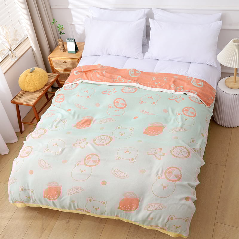 Bambuko pluošto antklodė – vasara, geometrinis raštas, pastoralinio stiliaus, 500–799 g