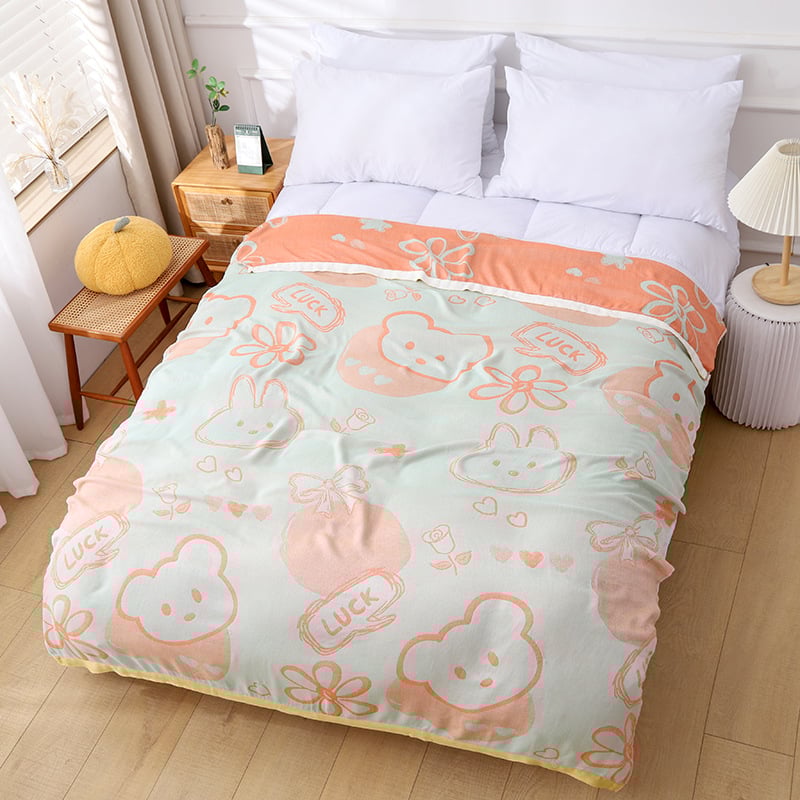 Bambuko pluošto antklodė – vasara, geometrinis raštas, pastoralinio stiliaus, 500–799 g