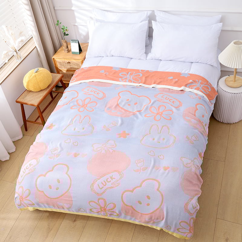 Bambuko pluošto antklodė – vasara, geometrinis raštas, pastoralinio stiliaus, 500–799 g