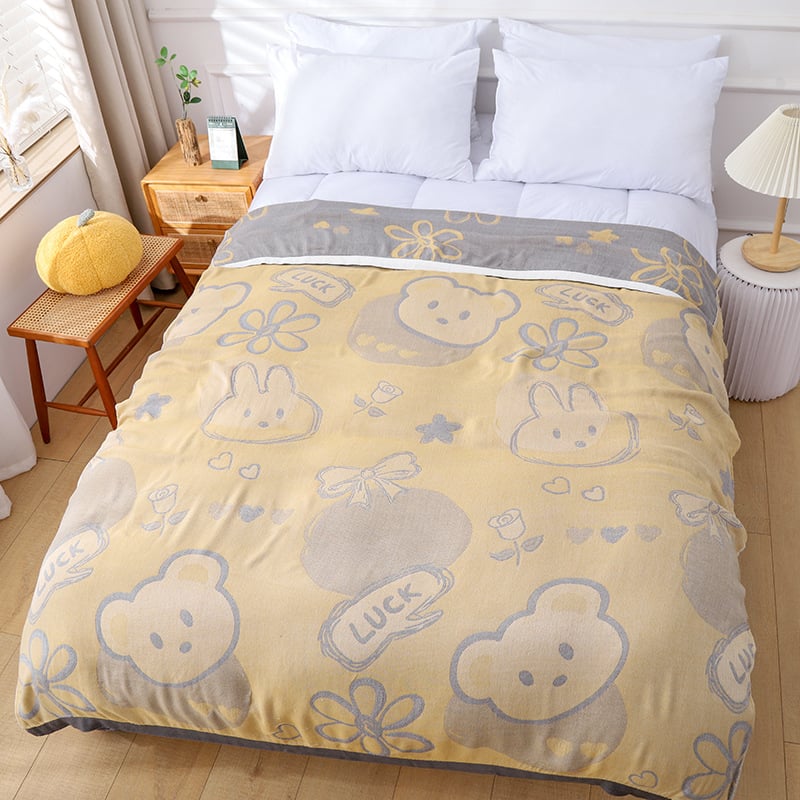 Bambuko pluošto antklodė – vasara, geometrinis raštas, pastoralinio stiliaus, 500–799 g