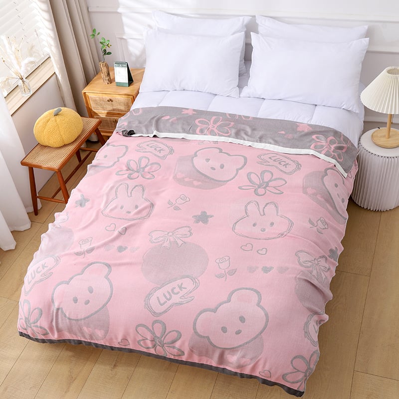 Bambuko pluošto antklodė – vasara, geometrinis raštas, pastoralinio stiliaus, 500–799 g