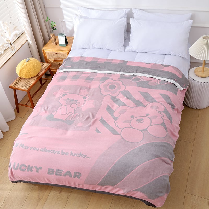 Bambuko pluošto antklodė – vasara, geometrinis raštas, pastoralinio stiliaus, 500–799 g