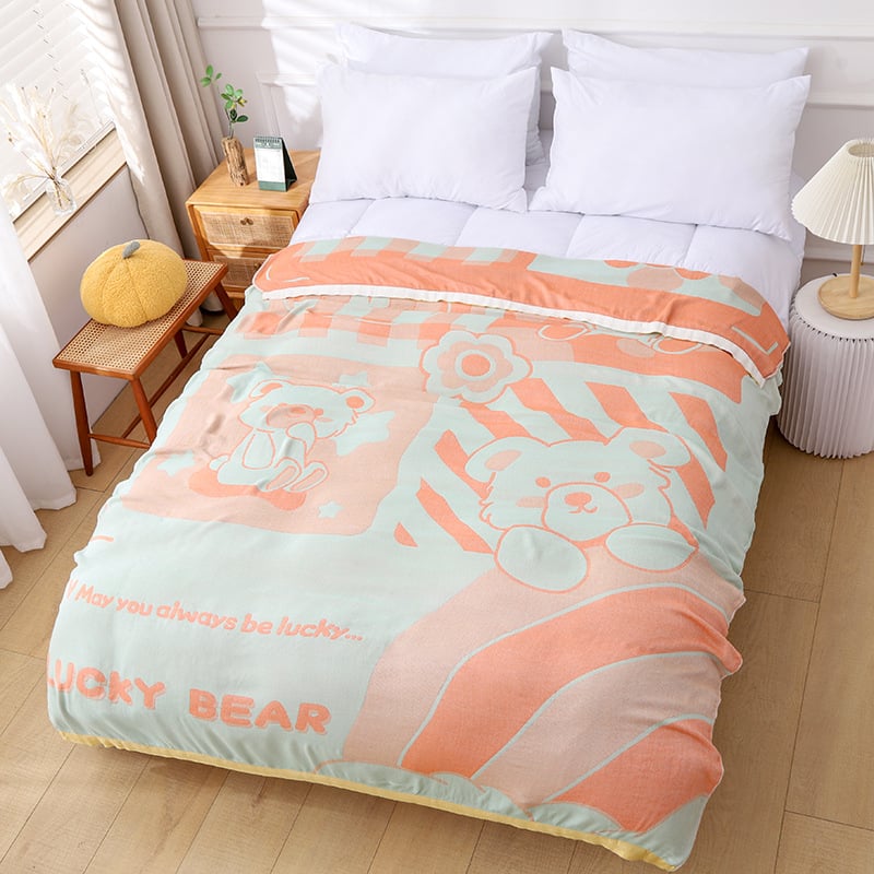 Bambuko pluošto antklodė – vasara, geometrinis raštas, pastoralinio stiliaus, 500–799 g