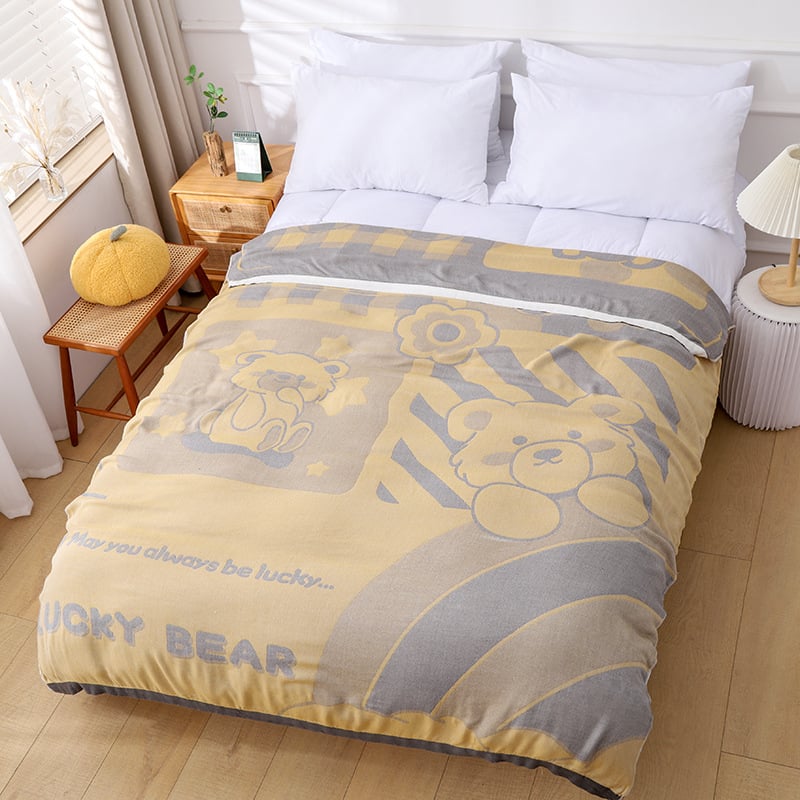 Bambuko pluošto antklodė – vasara, geometrinis raštas, pastoralinio stiliaus, 500–799 g