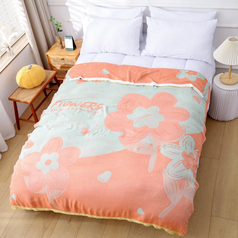 Bambuko pluošto antklodė – vasara, geometrinis raštas, pastoralinio stiliaus, 500–799 g