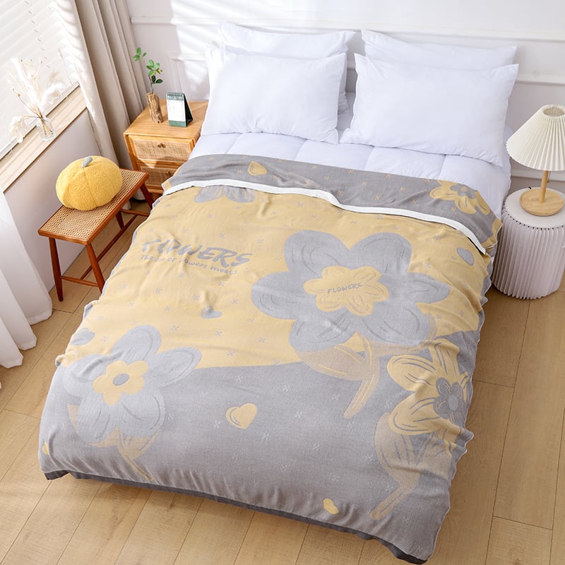 Bambuko pluošto antklodė – vasara, geometrinis raštas, pastoralinio stiliaus, 500–799 g