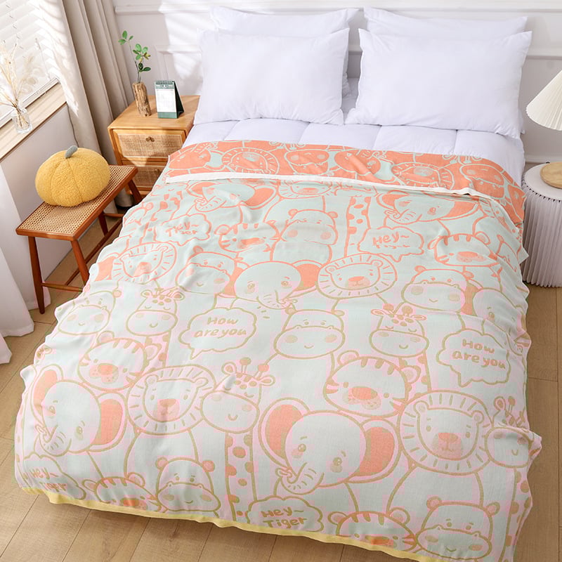 Bambuko pluošto antklodė – vasara, geometrinis raštas, pastoralinio stiliaus, 500–799 g