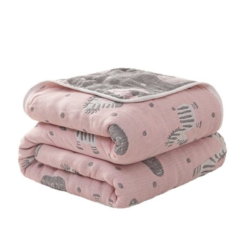 Puuvillane marli tekk rätikust tekke jaoks suveks, 1.1–1.5 kg, džakardmustriga taimede motiividega